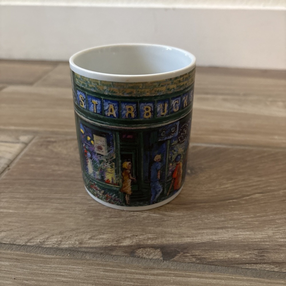 Starbucks Coffee Mug Cafe Seattle Pike Place Market Artist Rendition